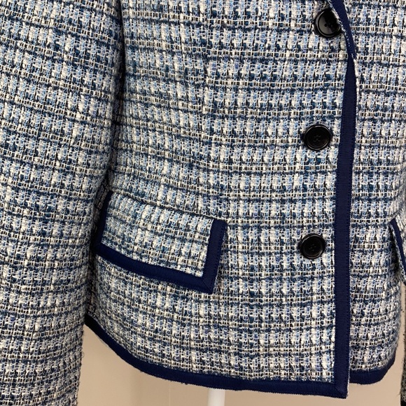 🧥 Talbots Blue & White Tweed Blazer 🧥 - Picture 4 of 14